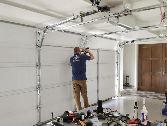 Tamarac Garage Door Repair certified technician performing precision garage door repair in Tamarac