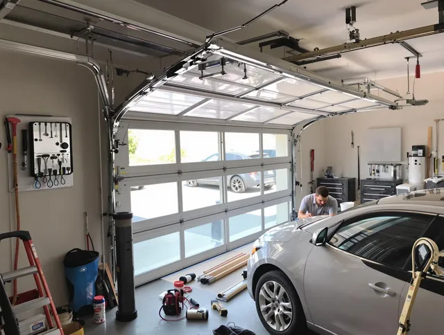 Garage door noise reduction service by Tamarac Garage Door Repair in Tamarac